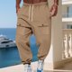 thumbnail image 4 of Ceisia Men's All-Season Solid Color Workwear Gift Sweatpants - Elastic Waistband Drawstring Pocket Oversized Comfort Pants, 4 of 9