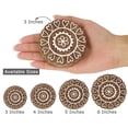 thumbnail image 2 of IBA Indianbeautifulart Textile Printing Block Heart Mandala Hand Carved Wooden Stamp Wood Block Printing Textile Stamps For Fabric/ Pottery Blocks,5 Inch, 2 of 6