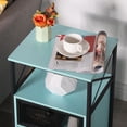 thumbnail image 4 of VECELO Nightstand with Flip Drawer and Shelf, Side End Table for Living Room/Bedroom, Blue, 4 of 8