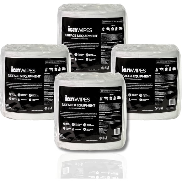 ION Wipes Lingettes Commerciales pour le Nettoyage des Surfaces de Gym et d'Équipement, 3200 Unités