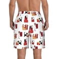 thumbnail image 3 of Bixox Men's Cute Cat And Christmas Gift printing Casual Classic Fit Short Summer Beach Shorts, 3 of 6