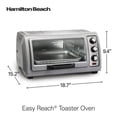 thumbnail image 7 of Easy Reach Toaster Oven Silver 31127D with Roll-Up Door, 1400W, 150-450°F, Fits 9" x 11" Pan, 6 Slices or 12" Pizza, 7 of 7