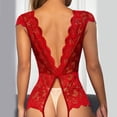thumbnail image 4 of Aayomet Valentines Lingerie pour Femme Lingerie Body Teddy (Rouge, M), 4 of 5