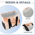 thumbnail image 4 of Large Capacity Handheld Storage Bag, Thickened Travel Organizer Bag for Picnic, Luggage & Clothing Light Orange Marble Crack, 4 of 7