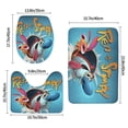 thumbnail image 3 of El Show de Ren y Stimpy Juego de 3 alfombras de baño de coral fleece: tapete de baño + alfombra de inodoro en forma de U + funda de tapa de inodoro en forma de O, 3 of 6