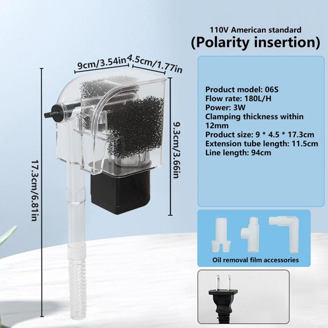 For Aquarium Fish Tank Filter Water Pumps External Hang Up Filter Oxygen Submersible Water Purifier Mini Aquarium Filter Pump