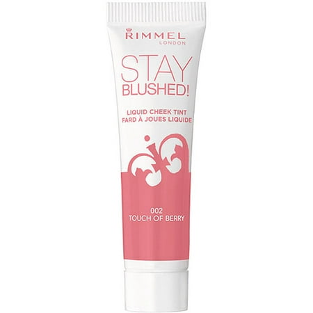 Rimmel London Stay Blushed! Liquid Cheek Tint, 002 Touch Of Berry, 0.47 fl oz