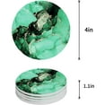 thumbnail image 1 of FMSHPON Marble Texture Green Ink Set of 4 Round Coaster for Drinks, Absorbent Ceramic Stone Coasters Cup Mat with Cork Base for Home Kitchen Room Coffee Table Bar Decor, 1 of 6