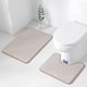 thumbnail image 4 of Cateissary Alfombrilla antideslizante para suelo de inodoro, 2 piezas, almohadilla absorbente de agua, alfombra para ducha, cubierta de secado Juegos de accesorios de baño Gris oscuro Cateissary HA071453-01, 4 of 6