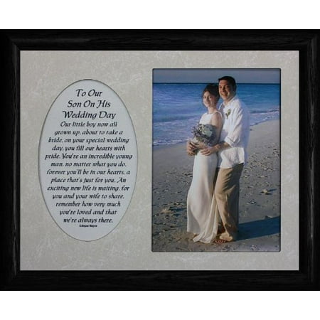 8x10 To Our Son On His Wedding Day Photo Poetry Frame Holds