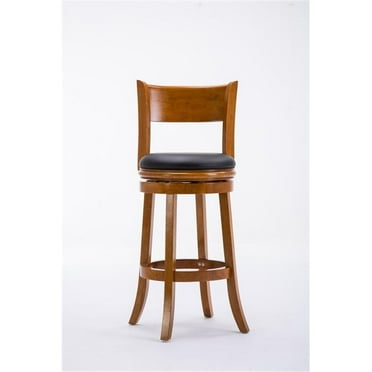 Boraam Wood Palmetto Swivel Bar Stool  - Fruitwood Brown Finish