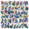 thumbnail image 1 of Pegatinas, 50 unidades por lote, coloridas, de vinilo con forma de pavo real, impermeables, grafiti, 1 of 2