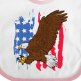 thumbnail image 4 of Inktastic Eagle with American Flag Boys or Girls Baby Bib, 4 of 4