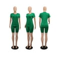 thumbnail image 1 of Kmbangi Women 2PCS Sports Set   +Slim Solid Color Top Short High Waist Pants Tracksuit Set, 1 of 6