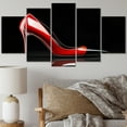 thumbnail image 2 of Designart "Stylish High Heels Sleek Silhouette II" Fashion Metal Art Print Set, 2 of 5