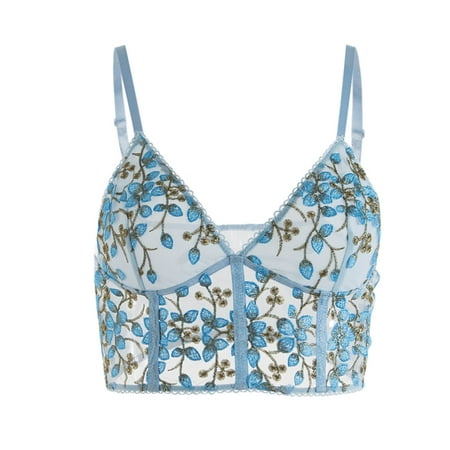 

Lingerie For Women Fashion Lace Embroidery Fun Vest Underwear Bra