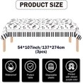thumbnail image 2 of shiyou-3Pcs Music Notes Tablecloth Disposable Plastic Musical Notes Table Cover Black White Music Notes Tablecover Piano Music Table Cover for Music Themed Party Decorations, 2 of 4