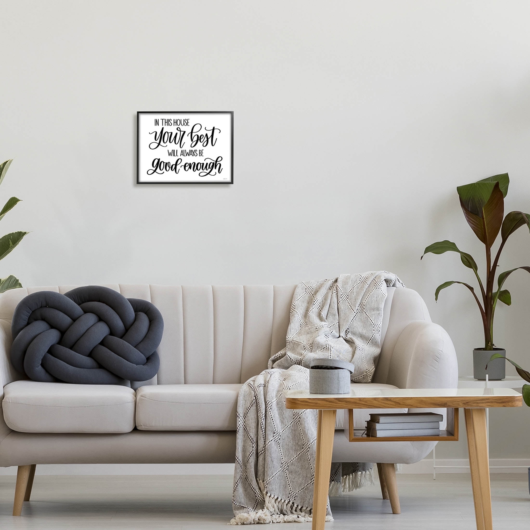 Stupell Industries Your Best Is Enough Motivating Phrase Graphic Art Black Framed Art Print Wall Art, Design by Imperfect Dust