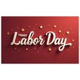 thumbnail image 5 of Decorative Stars Happy Labor Day Banner Red Background Holiday Decoration for Indoor Event Office Party, 5 of 8