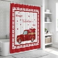 thumbnail image 5 of Valentine's Day Shower Curtain Set - 72" x 78" Washable Bathtub Curtain with 12 Hooks, Love Heart Truck Modern Art Waterproof Fabric Stall Shower Curtains for Bathroom/Bathtub Décor, 5 of 6