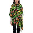 thumbnail image 2 of Colorful Fruit Print Scarf Women Green Leaves Head Scarves with Tassel Winter Popular Shawls and Wraps Warm Soft Custom Bufanda, 2 of 7