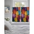 thumbnail image 3 of Colorful Dahlia Bathroom Window Curtain, Spring Flowers Modern Oil Paintings Art Light Filtering Coffee Kitchen Curtains, Bedroom Living Room Curtains 2 Panel 84"x54", 3 of 6