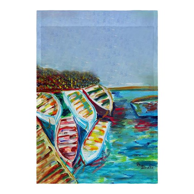 Betsy Drake FL1142 Drapeau 12.5 x 18 Po Six Bateaux à Rames