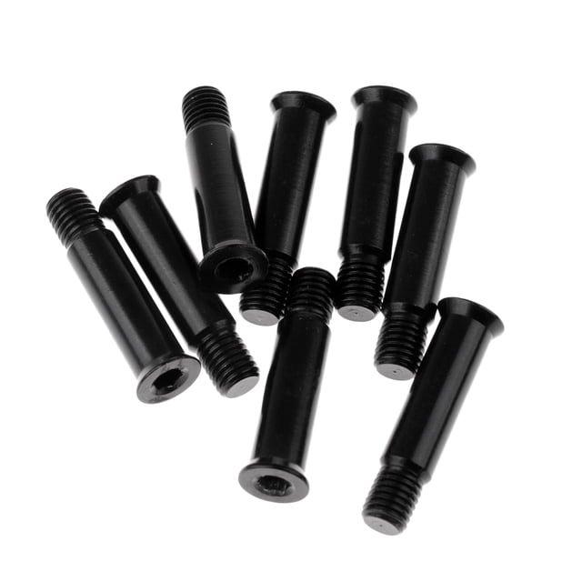 8 piezas Rueda de patín en línea, patines eje tornillos pernos rodamiento Negro Sunnimix Patines de ruedas Tornillos de eje