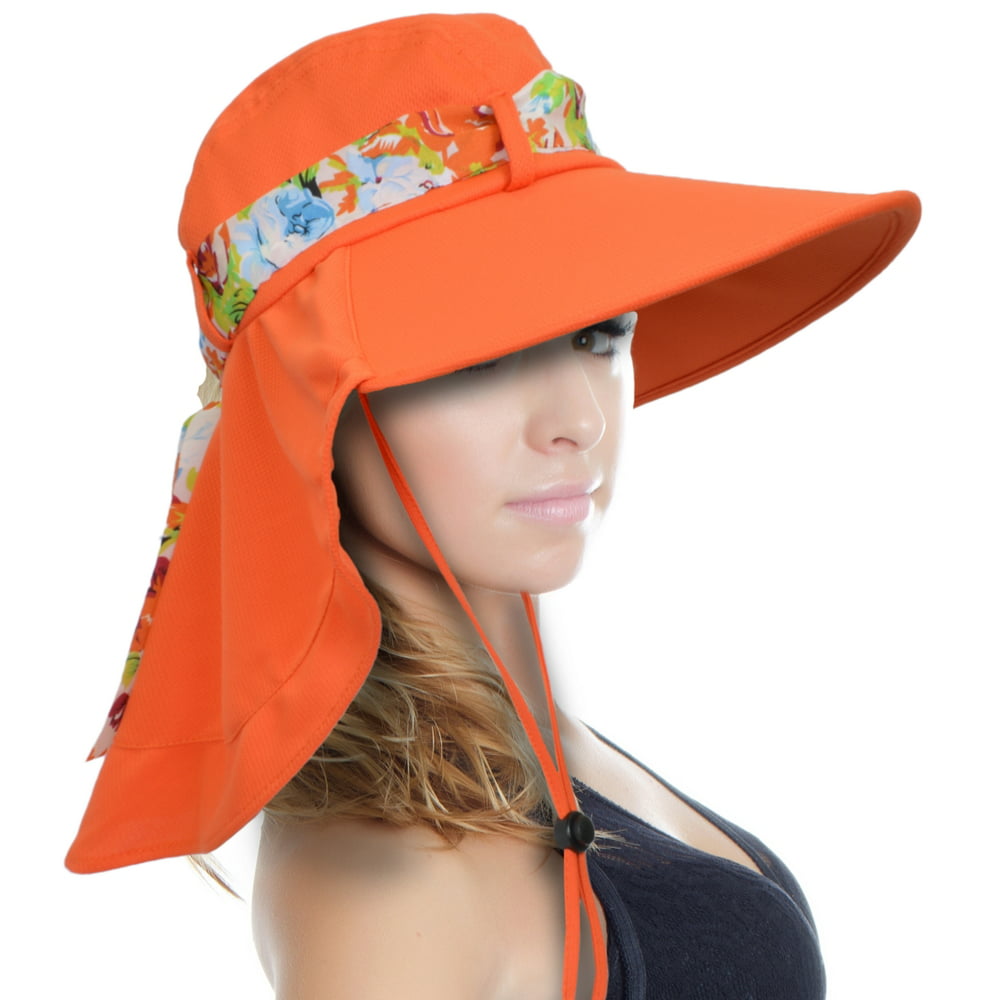 Sun Blocker Sun Hat For Women Large Brim Uv Sun Protection With Neck