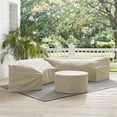 thumbnail image 2 of Crosley Marques MO75015-TA Ensemble de Housses de Mobilier Catalina 4 Pcs avec 2 Canapés Sectionnels Ronds et Table à Café - Beige, 2 of 8