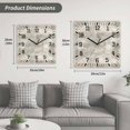 thumbnail image 5 of Vintage Beige Wooden Wall Clock Silent Non Ticking, Modern Abstract Art Oil Painting Square Wall Clocks Battery Operated, Decor Clock for Home Office, Living Room, Kitchen, 12 Inch, 5 of 9
