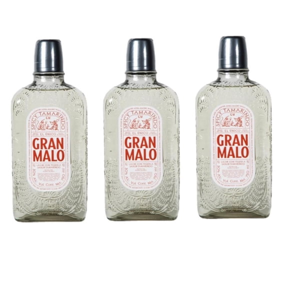 Paquete de 3 Licor de Tequila Gran Malo Tamarindo 750 ml