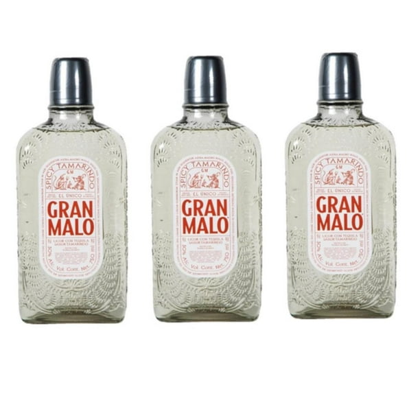 Paquete de 3 Licor de Tequila Gran Malo Tamarindo 750 ml
