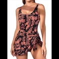 thumbnail image 2 of Traje de Baño de una Pieza para Mujer, con Control de Abdomen y Falda Impresión XXXL, 2 of 10
