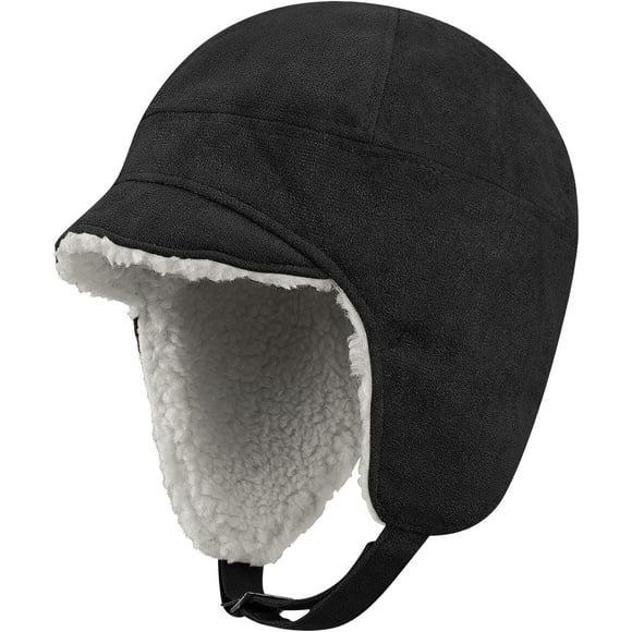 Zhengup Winter Hat with Soft Short Brim Russian Trapper Hat Winter Trooper Hat Ear Flaps Ushanka Snow Skiing Eskimo Hat Cap