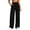 Black, variant on Women High Waist Single Button Pleated Wide Leg Suit Pants Drape Loose Full Length Business Casual Office Trousers Side Pockets Navy S