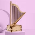 thumbnail image 4 of Developmental Wooden Music Box Harp Cut Antique Birthday Gift, 4 of 8