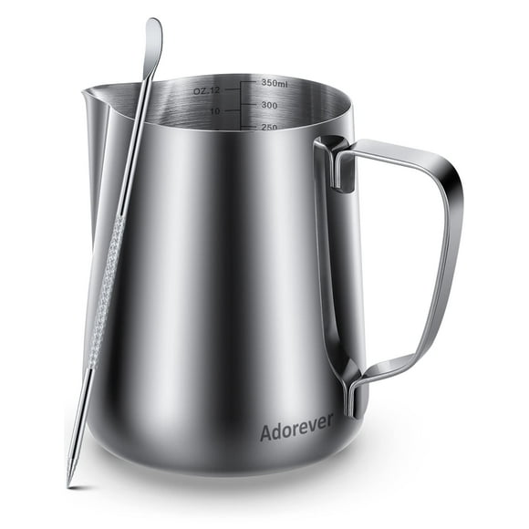 Jarra espumadora de leche Adorever, 350 ml, 600 ml, 900 ml, 1500 ml, acero inoxidable Adorever NA