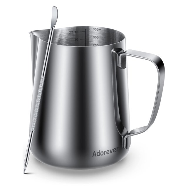 Jarra espumadora de leche Adorever, 350 ml, 600 ml, 900 ml, 1500 ml, acero inoxidable Adorever NA