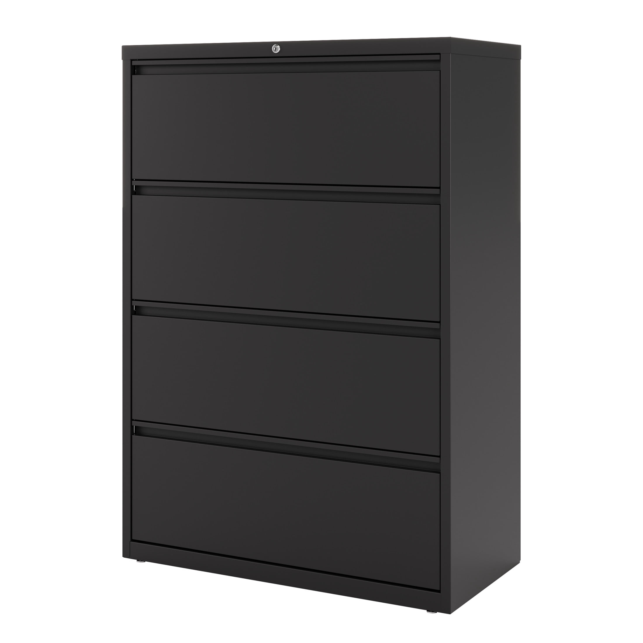 Hirsh 36 Inch Wide 4 Drawer Metal Lateral File Cabinet for Home and Office, Holds Letter, Legal and A4 Hanging Folders, Black