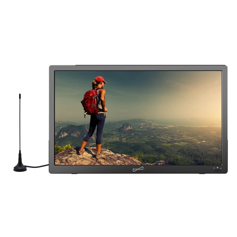 Supersonic SC-2816 16-Inch LED TV with HDMI, USB, Rechargeable