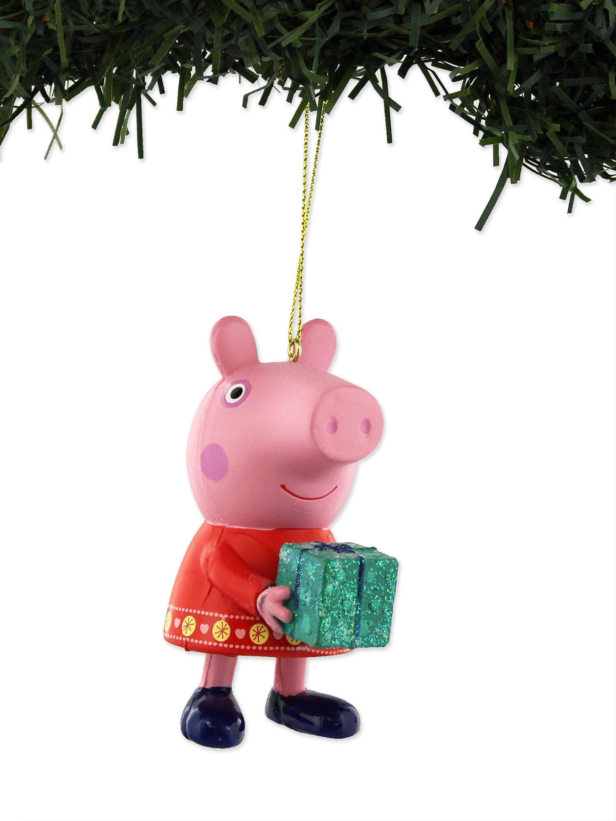 Kurt Adler Peppa Pig Christmas Holiday Ornament with Gift Box PA1181