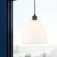 thumbnail image 2 of 516-1P-WPC-GBD-94 Innovations Lighting Ballston Bristol Glass 1 Light 9" Cord Hung Mini Pendant Oil Rubbed Bronze/Matte White, 2 of 2