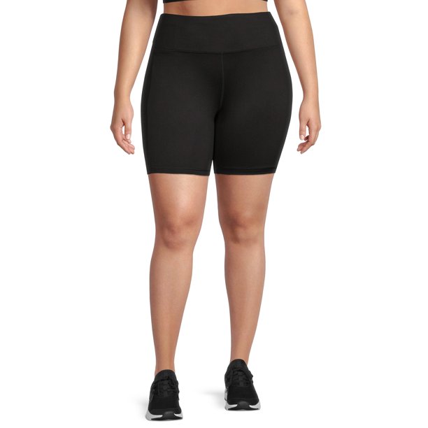 Athletic Works Women's Plus Size Print Bike Shorts