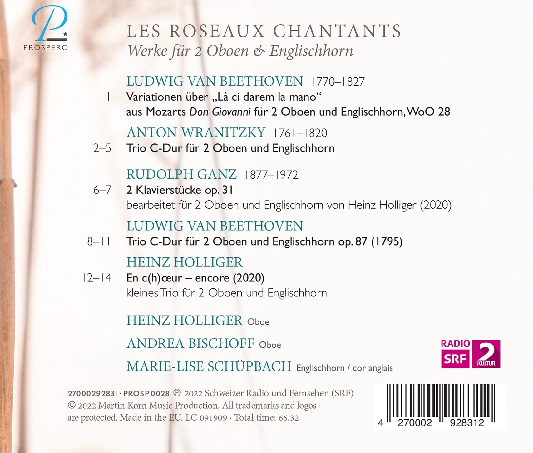 Heinz Holliger - Works for 2 Oboes & Cor Anglais - Music & Performance - CD