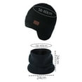 thumbnail image 3 of jobturf Trapper Hat for Men Thickened Warm Winter Hats and Neck Warmer Matching Sets Trendy Knit Beanie Scarf 2 Piece Outfits, 3 of 3