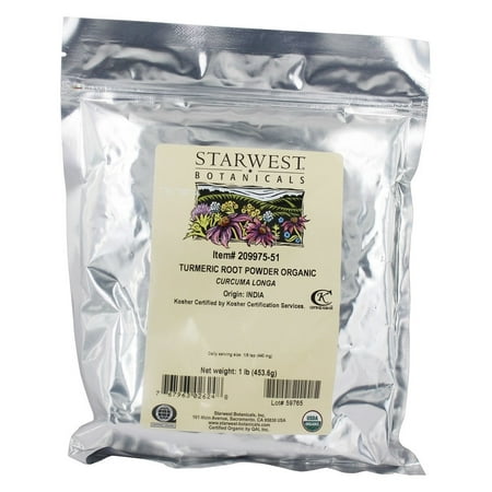 Starwest Botanicals - Bulk Turmeric Root Powder Organic - 1 lb.