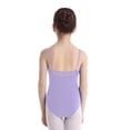 thumbnail image 5 of Hansber Gymnastics Leotards for Girls Sleeveless Camisole Leotard Ballet Dance Practice Ballerina Outfit Lavender 150, 5 of 6
