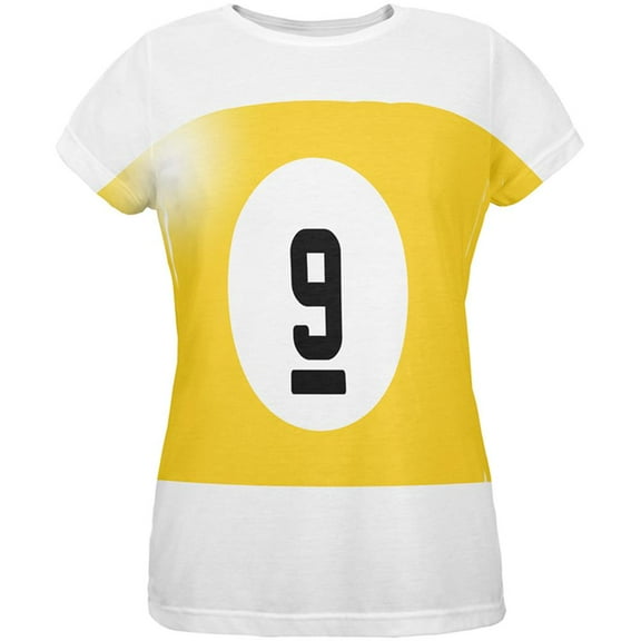 Halloween Billiard Pool Ball Nine Costume Womens T Shirt Multi LG