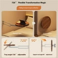 thumbnail image 4 of Wall-Mount Folding Flip Down Round Table for Bedside& Sofa, Coffee Table Tray with Retractable Panel Shelf, 4 of 7